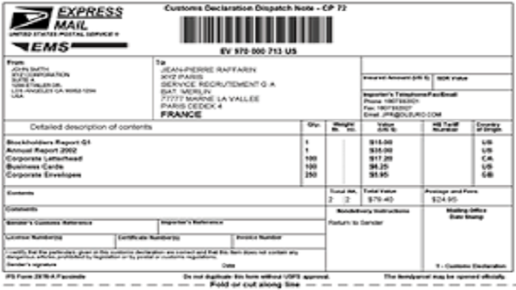 Postal Express Customs Clearance